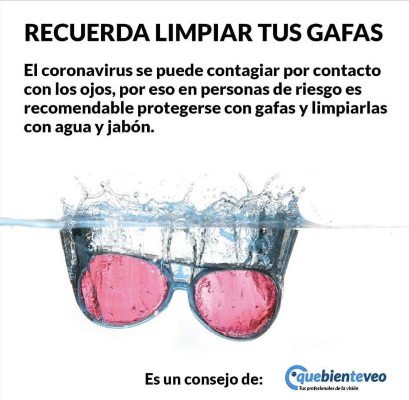 Infografía recuerda limpiar tus gafas