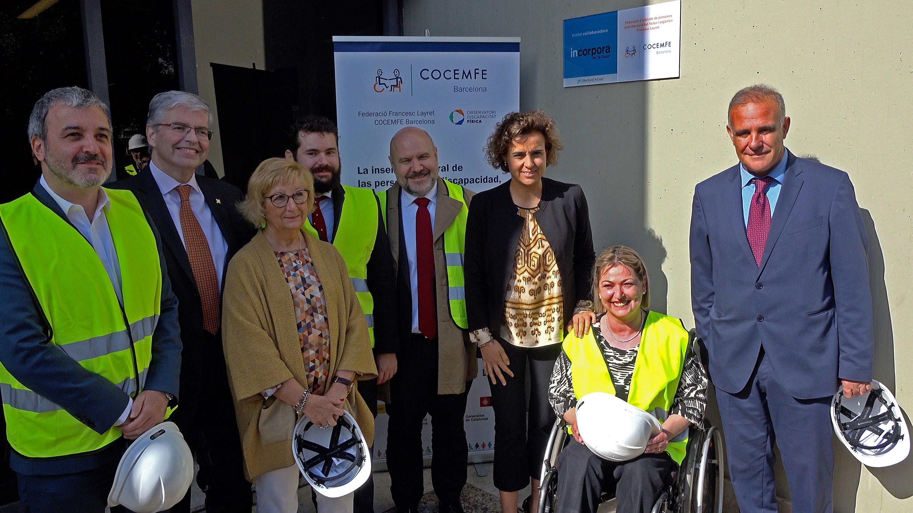 Imatge de la visita a les obras del que serà el nou Punt Incorpora a la Zona Franca de Barcelona.