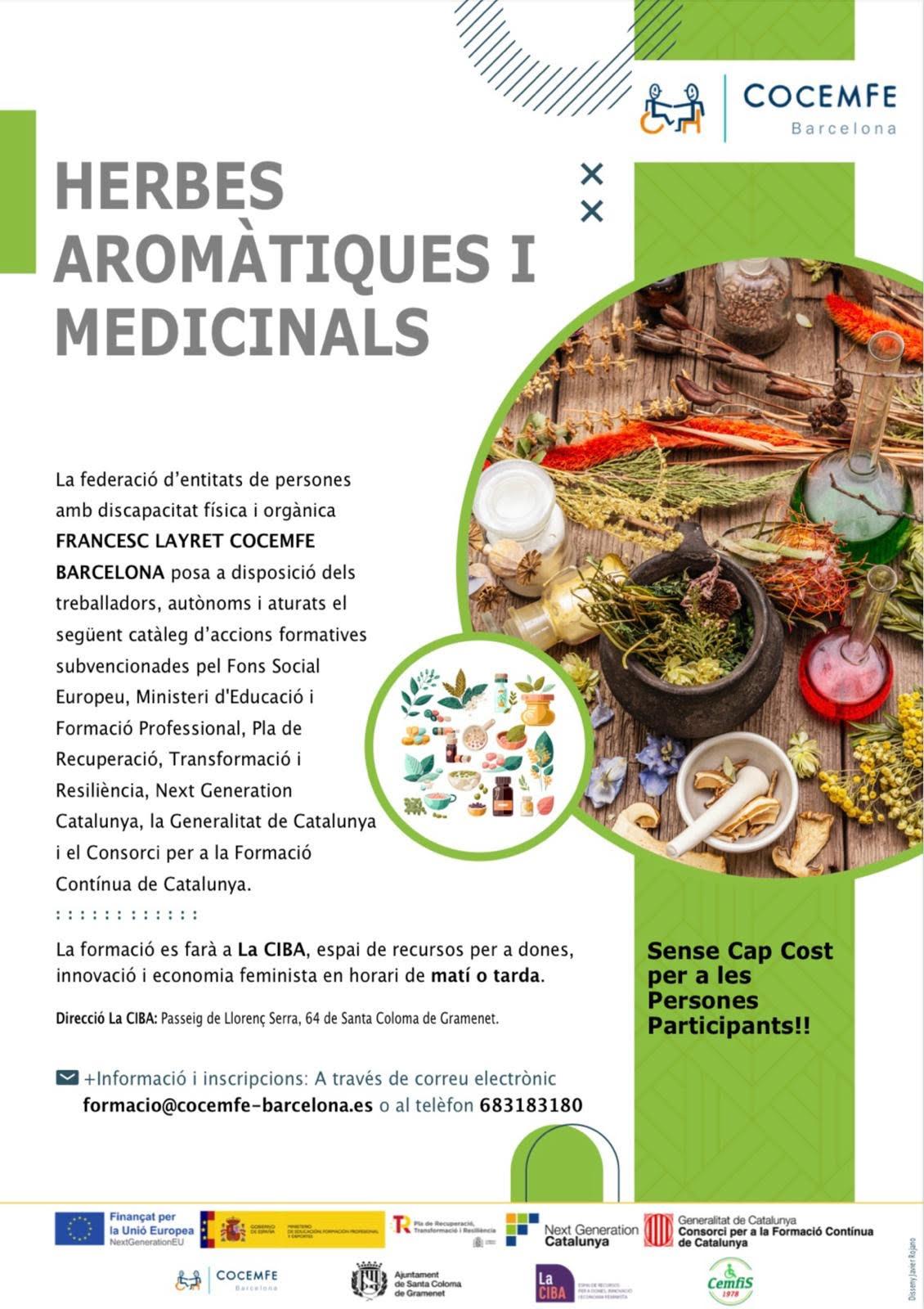 FORMACIÓ GRATUÏTA CONFORCAT A MIDA: HORT URBÀ, HERBES AROMÀTIQUES I MEDICINALS