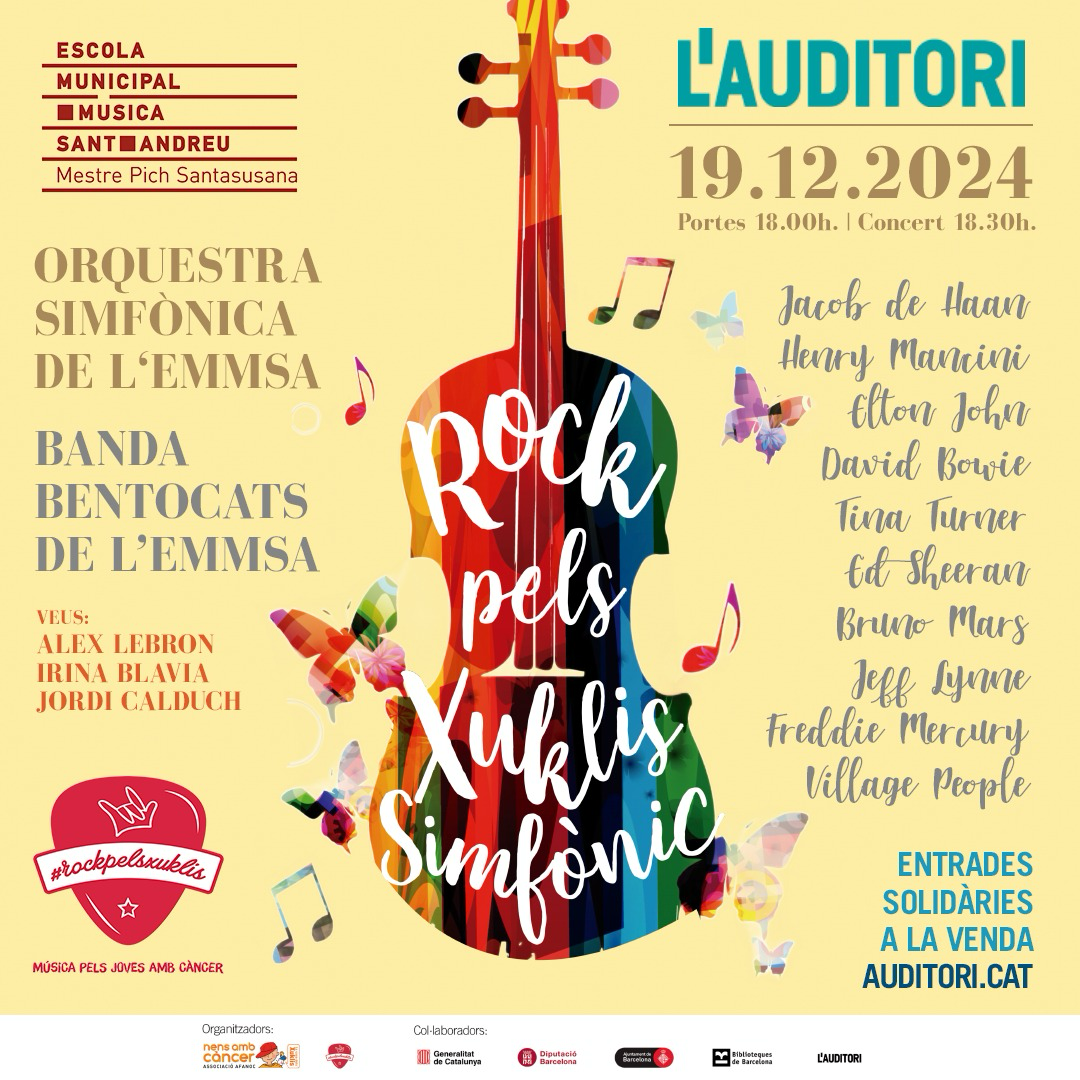 Cartell del Rock pels Xuklis Sinfònic 