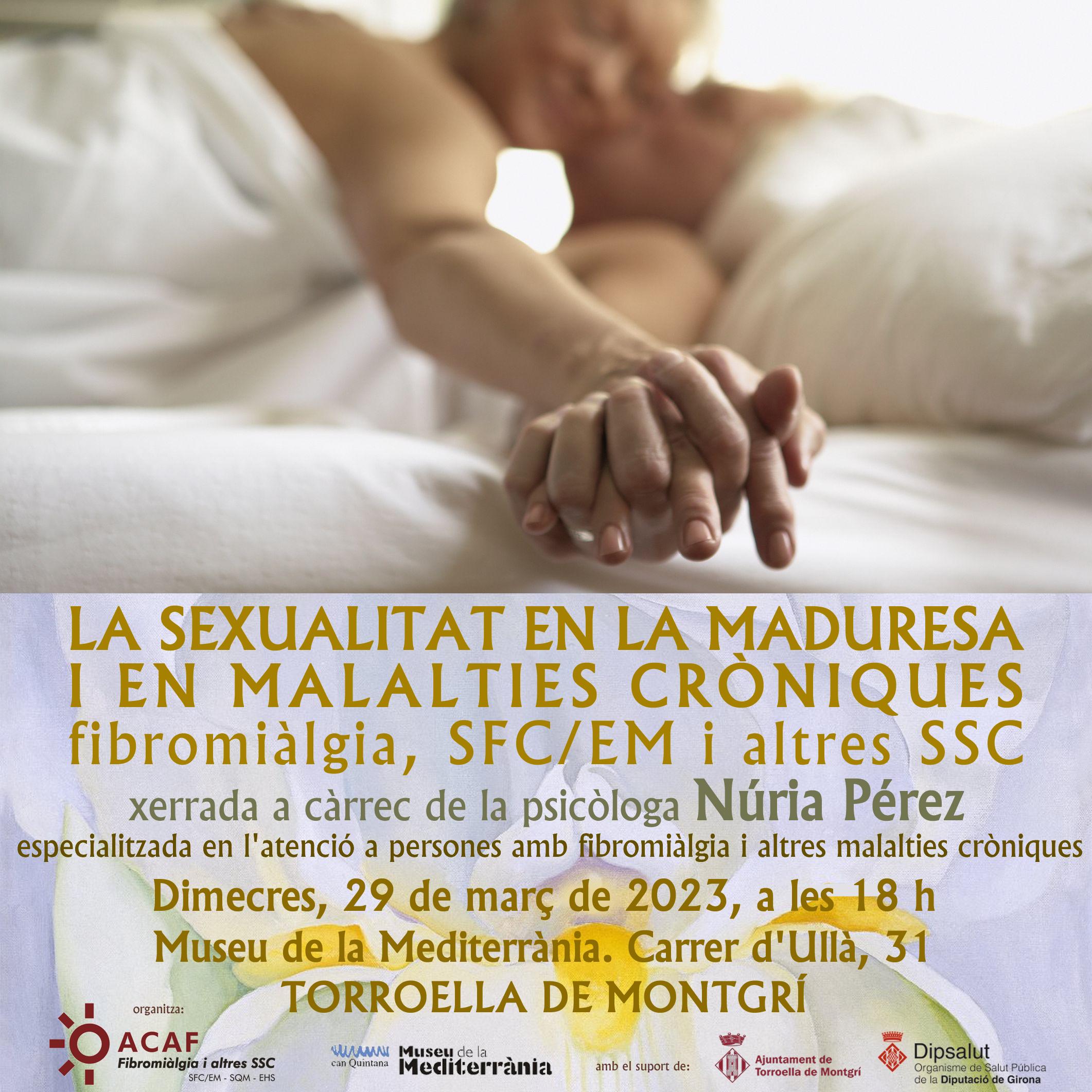 Imatge de cartell sobre la xerrada de la sexualitat en la maduresa
