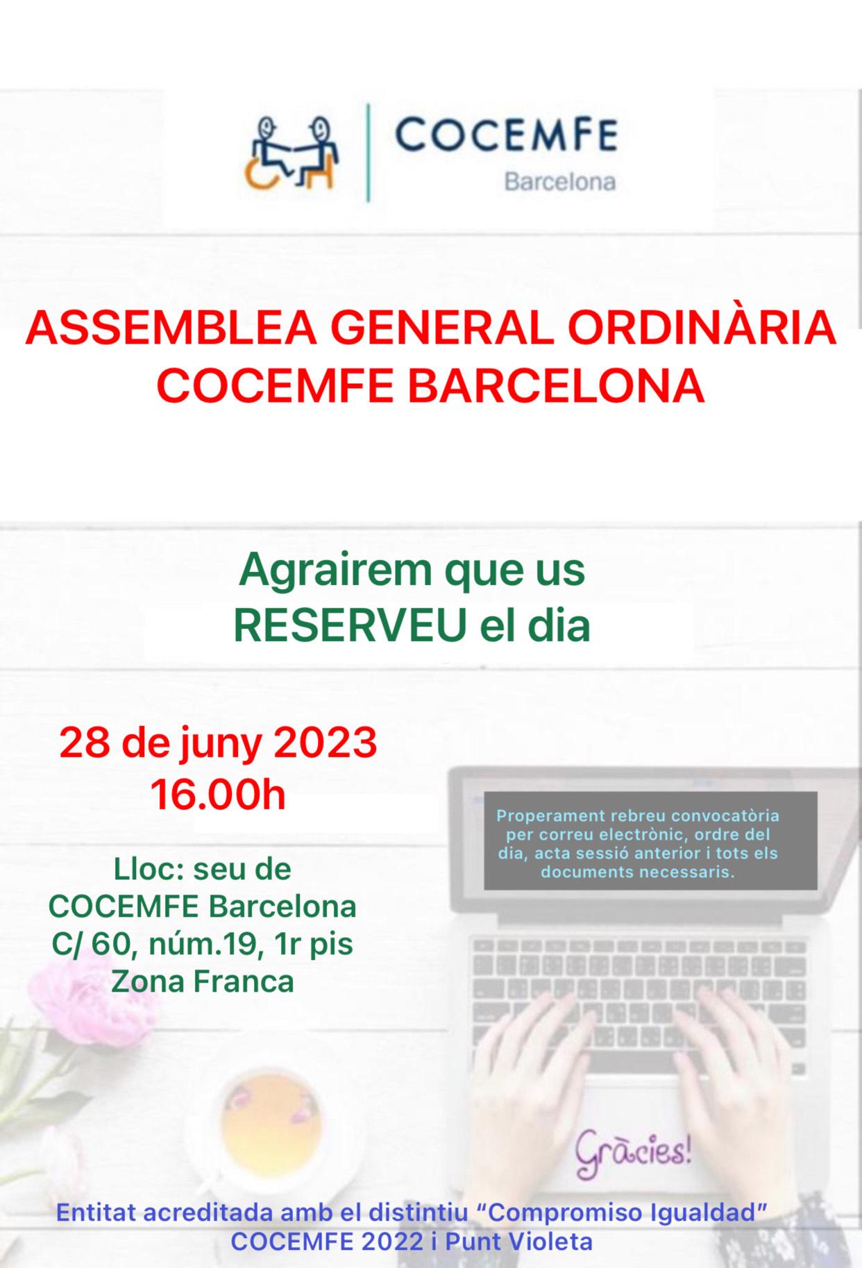 Assemblea General ordinària COCEMFE Barcelona