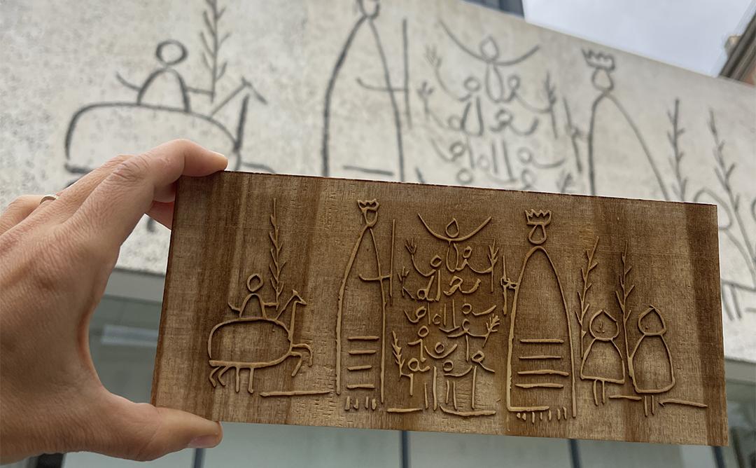 Maqueta tàctil creada en col·laboració amb l’Ateneu de Fabricació de Les Corts