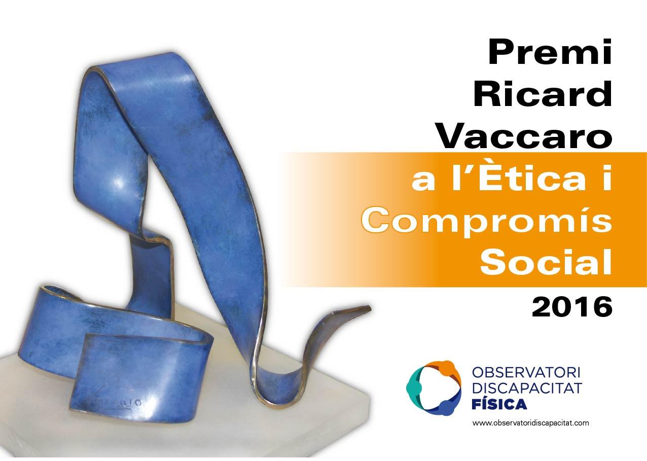 2a Edició Premis Ricard Vaccaro a l’Ètica i Compromís Social